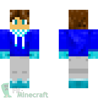 Aperçu de la skin Minecraft Adolescent en tenue d'hiver