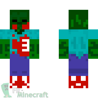 Aperçu de la skin Minecraft Zombie sans jambes