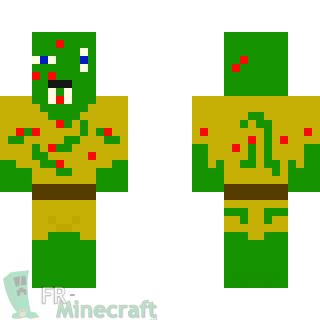 Aperçu de la skin Minecraft Homme-lézard plein de sang