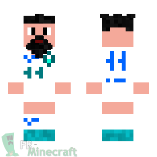 Aperçu de la skin Minecraft Kostas Mitroglou (maillot grèce 2018 blanc)