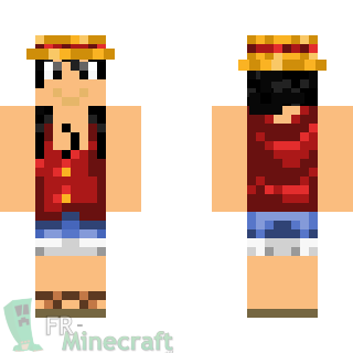 Aperçu de la skin Minecraft Luffyko - One Piece