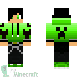 Aperçu de la skin Minecraft Ado Creeper