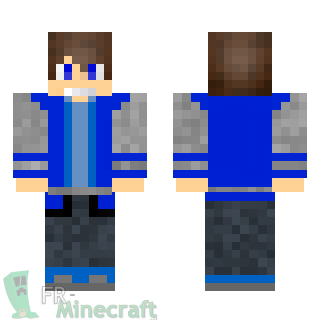 Aperçu de la skin Minecraft Ado. en bleu