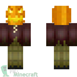 Aperçu de la skin Minecraft Épouvantail Citrouille