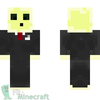 Aperçu de la skin Minecraft Slime jaune en costard