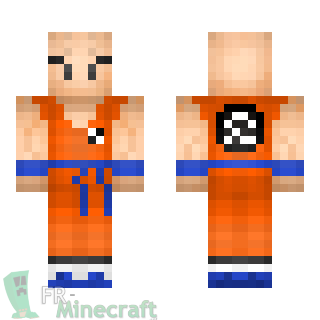 Aperçu de la skin Minecraft Krillin - Dragon Ball Z