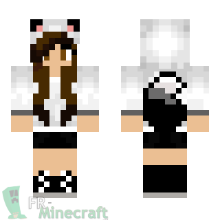 Aperçu de la skin Minecraft Fille panda