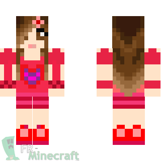 Aperçu de la skin Minecraft Fille en rose