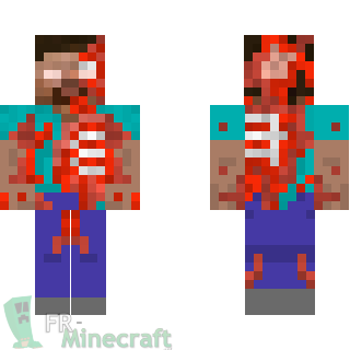 Aperçu de la skin Minecraft Steve Zombie
