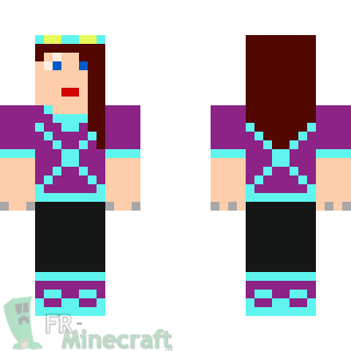 Aperçu de la skin Minecraft Fille en violet