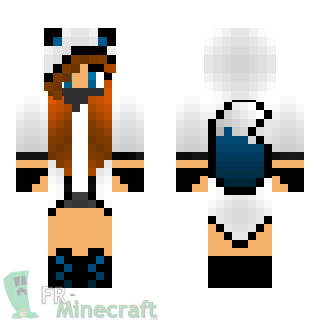 Aperçu de la skin Minecraft Fille ninja louve bleue