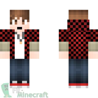 Aperçu de la skin Minecraft Garçon chemise rouge