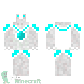 Aperçu de la skin Minecraft Chevalier en blanc et diamant