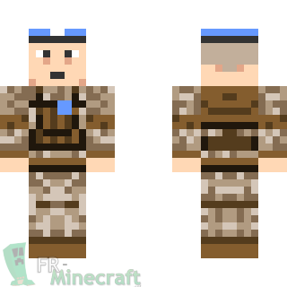 Aperçu de la skin Minecraft Soldat ONU français