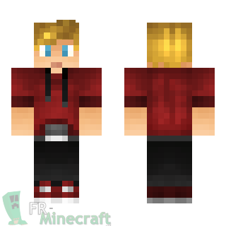 Aperçu de la skin Minecraft Homme Blond Sweet Rouge