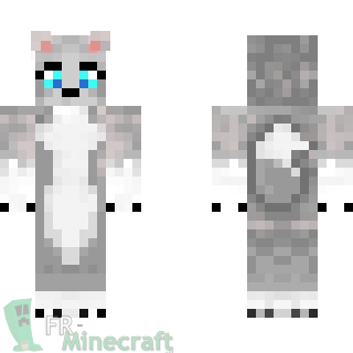 Aperçu de la skin Minecraft Louve Blanche