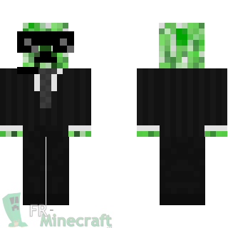 Aperçu de la skin Minecraft Creeper agent de sécurité