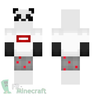 Aperçu de la skin Minecraft Panda en tee-shirt