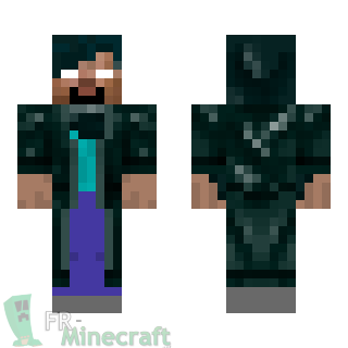 Aperçu de la skin Minecraft Herobrine en capuche de mage