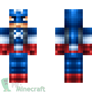 Aperçu de la skin Minecraft Captain américa