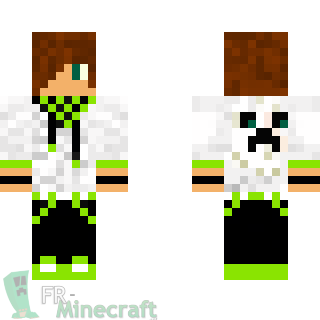 Aperçu de la skin Minecraft Ado en vert 