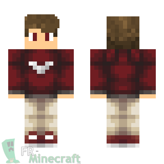 Aperçu de la skin Minecraft Homme habillé en rouge