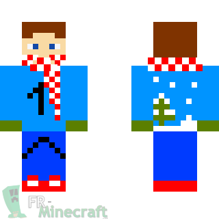 Aperçu de la skin Minecraft garçon en tenue d'hiver