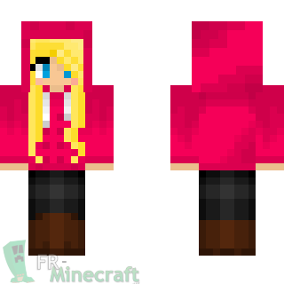 Aperçu de la skin Minecraft Blonde en sweet Fuschia