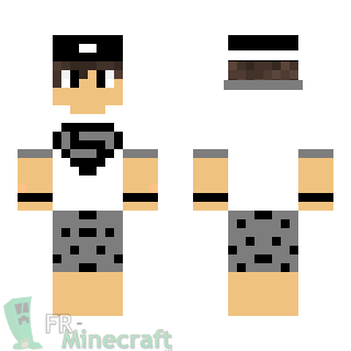 Aperçu de la skin Minecraft Garçon T-shirt blanc motif Superman