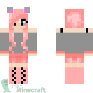 Aperçu de la skin Minecraft Fille loup