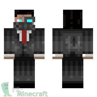 Aperçu de la skin Minecraft Agent en costard