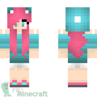 Aperçu de la skin Minecraft Fille en vert