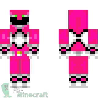 Aperçu de la skin Minecraft Power Ranger Rose