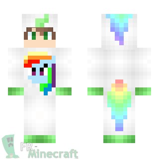 Aperçu de la skin Minecraft Garçon déguisé en licorne