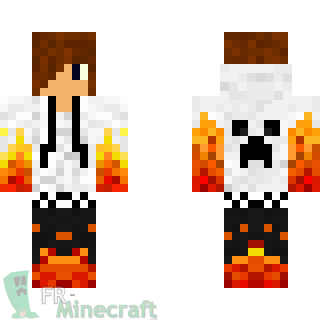 Aperçu de la skin Minecraft Homme de feu