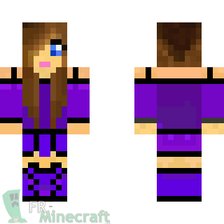 Aperçu de la skin Minecraft Fille en violet