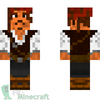 Aperçu de la skin Minecraft Jack Sparrow - Pirates des Caraïbes