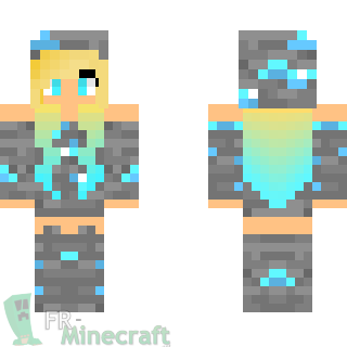 Aperçu de la skin Minecraft Fille minerai de diamant