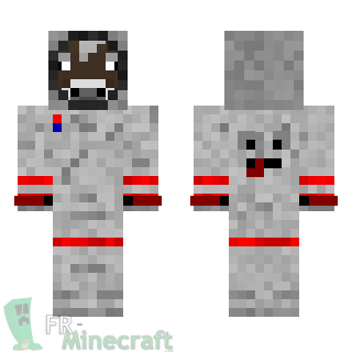 Aperçu de la skin Minecraft Vache Astronaute