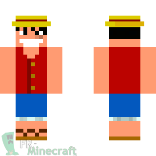 Aperçu de la skin Minecraft Luffy - One Piece