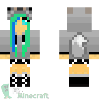 Aperçu de la skin Minecraft Wolf girl