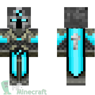 Aperçu de la skin Minecraft Chevalier cyan