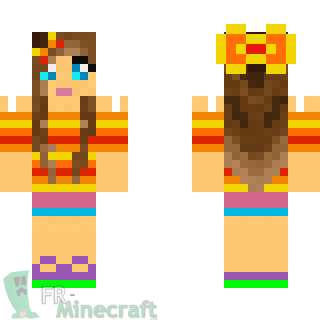 Aperçu de la skin Minecraft Fille en tenue d'été