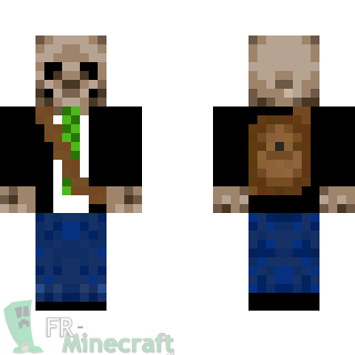 Aperçu de la skin Minecraft Garçon squelette