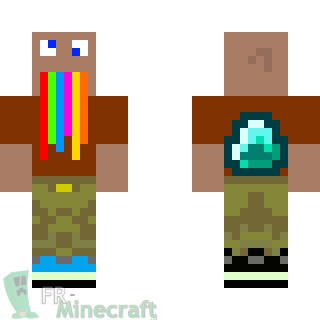 Aperçu de la skin Minecraft Retcher Rainbow Sky