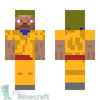 Aperçu de la skin Minecraft Steve Orange