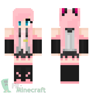 Aperçu de la skin Minecraft Hatsune Miku rose