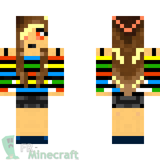 Aperçu de la skin Minecraft Fille Stylée Multi.