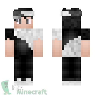 Aperçu de la skin Minecraft Garçon yin/yang et bandeau