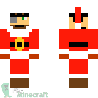 Aperçu de la skin Minecraft Snake en Père Noel